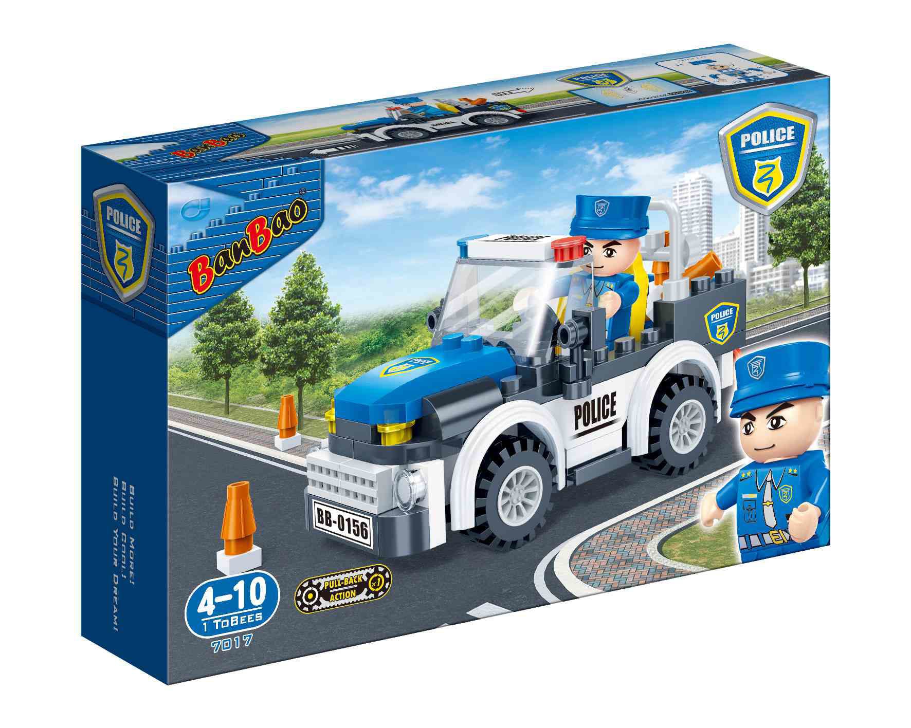 Banbao Police Car (100 Pieces) – TOYS LESS - Main Image