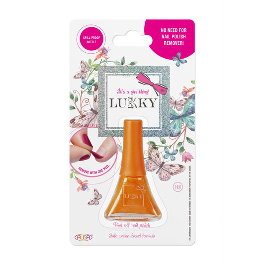 Lukky Peel Off Nail Polish Orange Color