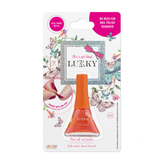 Lukky Peel Off Nail Polish Coral Color