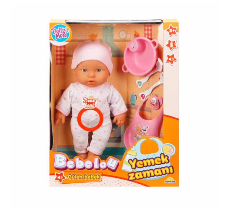 Bebelou Lunch Time Laughing Doll 35cm