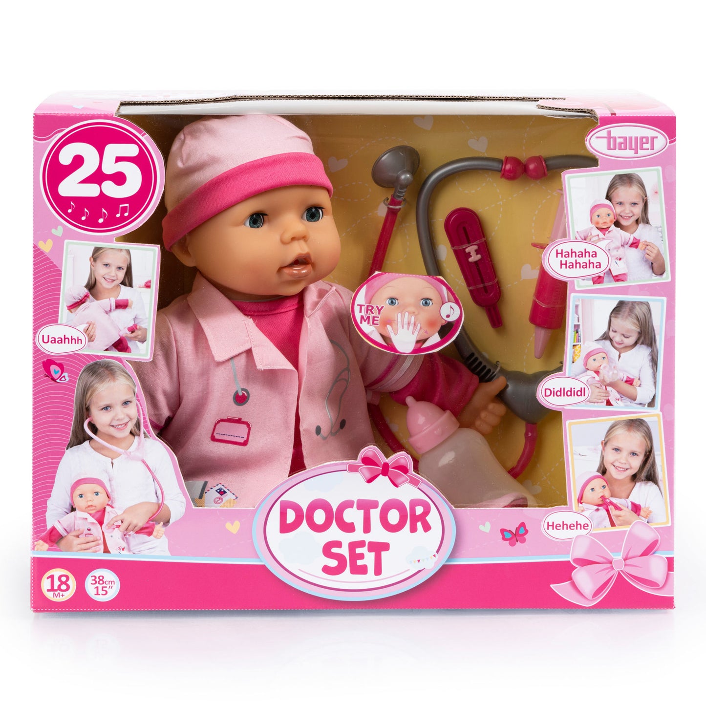 Bayer Doctor Set Doll With Led (38 cm)