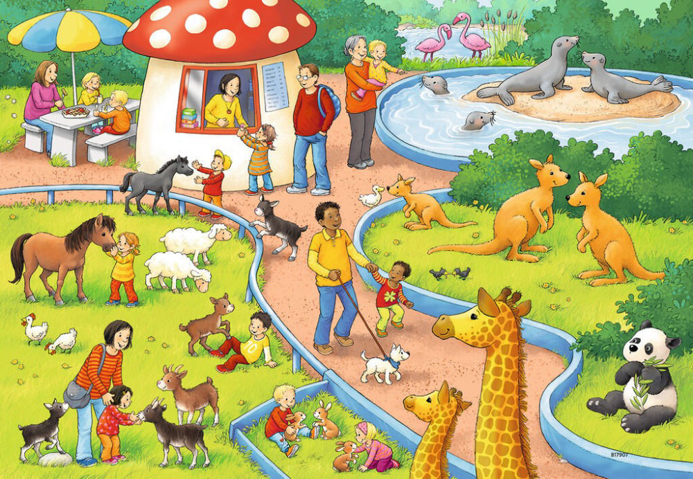 Ravensburger One Day At The Zoo Puzzle (2X24 Pieces)