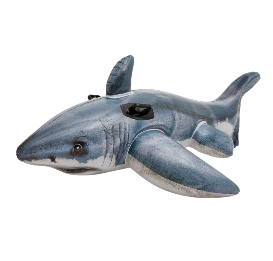 Intex Great White Shark Ride On Inflatable Pool Float (173 X 107cm)