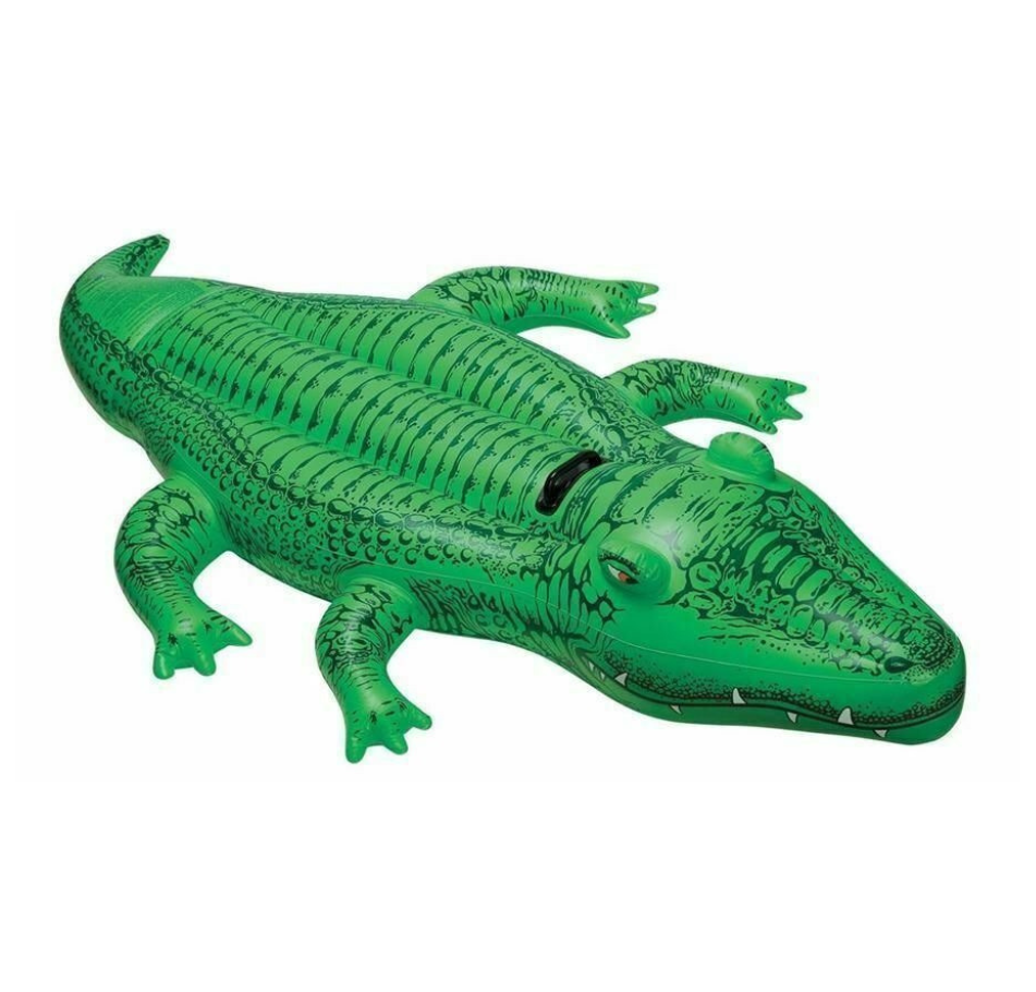 Intex Giant Gator Ride-On Inflatable Pool Float (168 x 86cm)