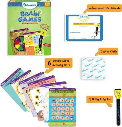 Skillmatics Brain Games Write And Wipe Activity Mats