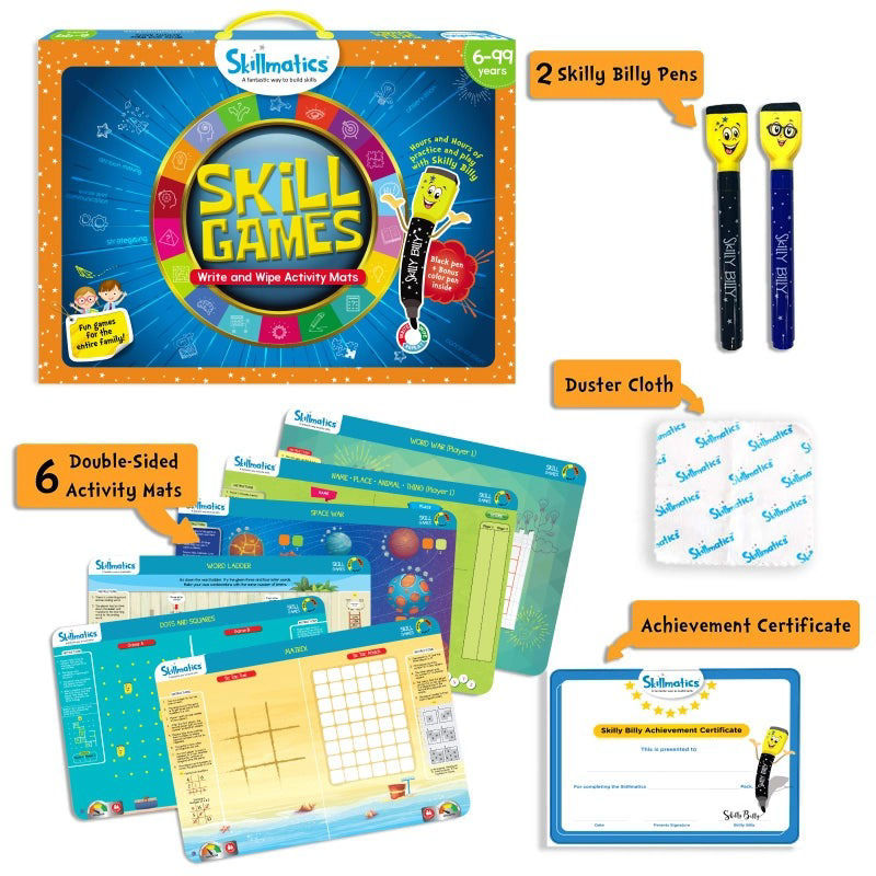 Skillmatics Skill Games Write And Wipe Activity Mats