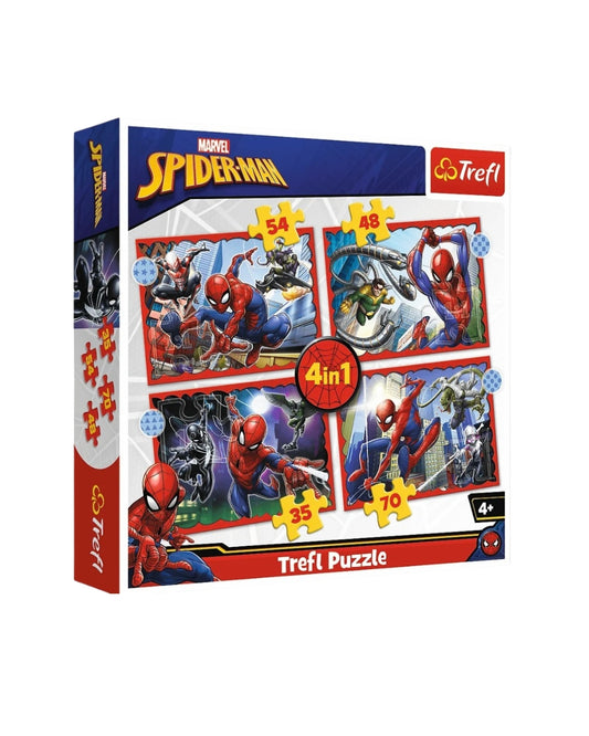 Marvel Spider-Man 4x1 Puzzle (207 Pieces)