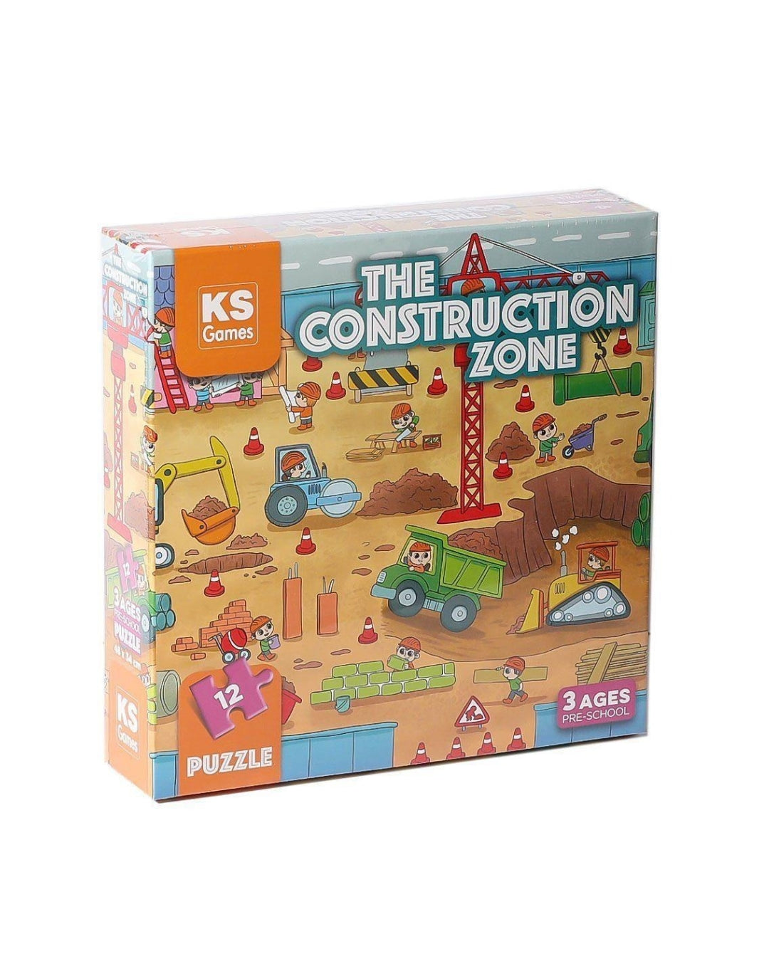 The Construction Zone Puzzle (12 Pieces)