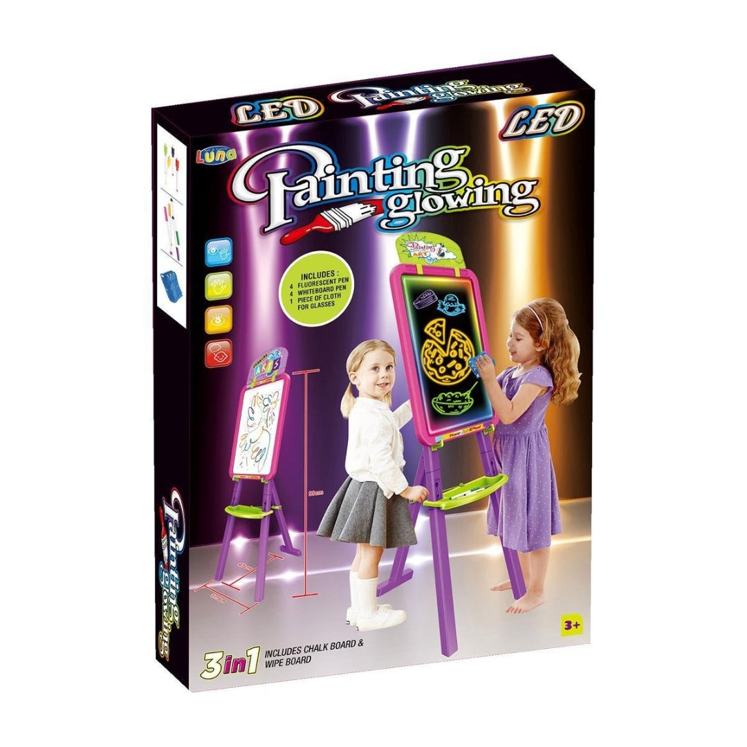 Painting Glowing Led 3 In 1 Easel