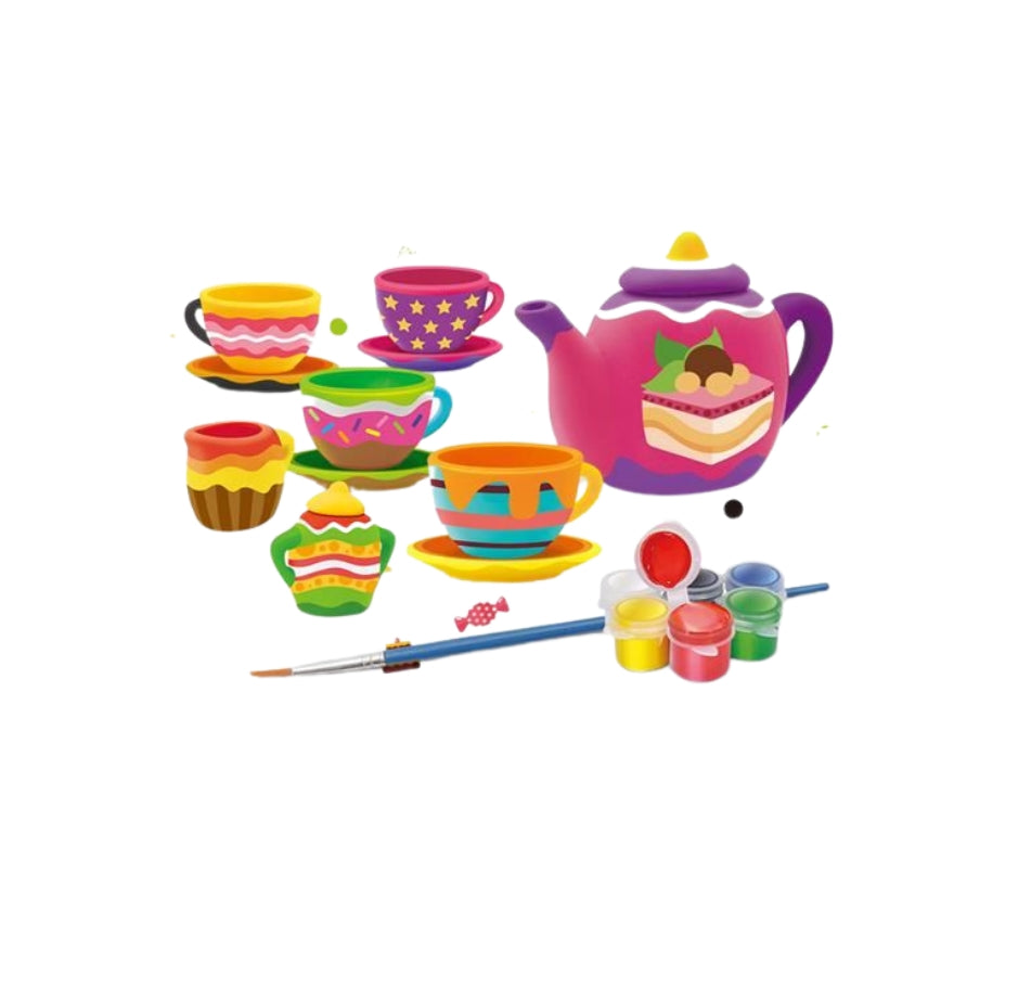 Painted Caramic Tea Set