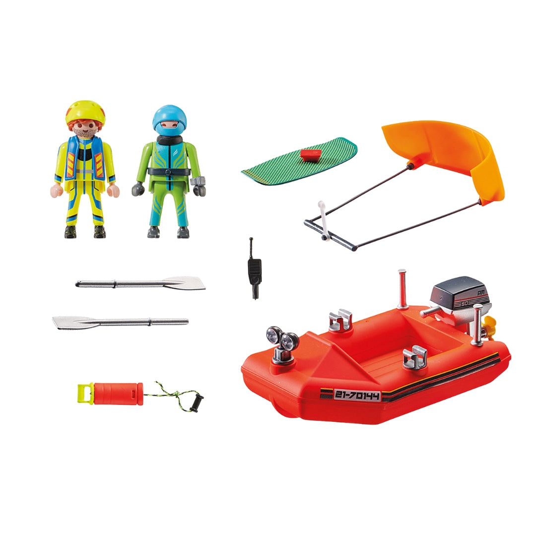 Playmobil Kitesurfer Rescue with Speedboat