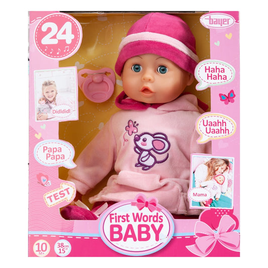 Bayer First Words Baby – 38 cm Interactive Doll