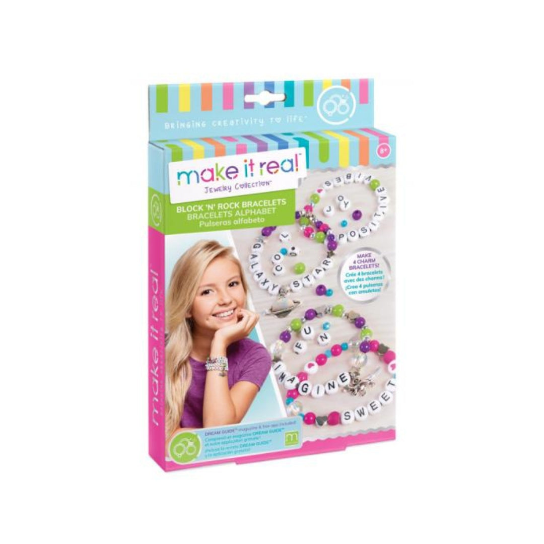 Make It Real Block & Rock Charm Bracelets