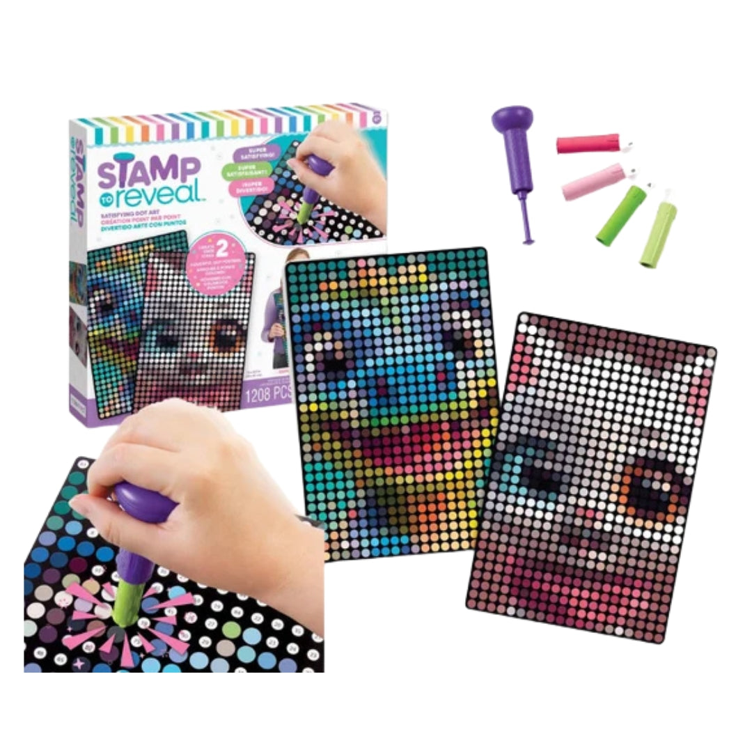 Stamp To Reveal Cool Cat & Smily Dino