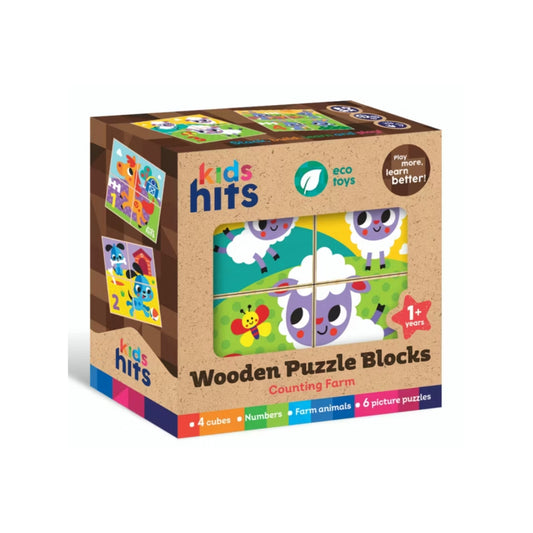 Farm Animal Wooden Puzzle Blocks