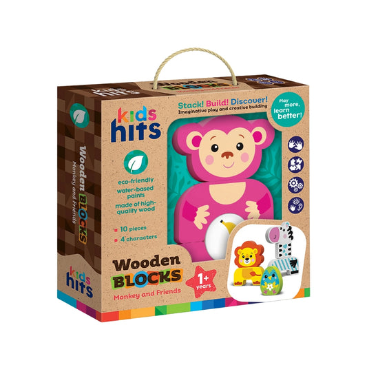 Wooden Blocks Monkey & Friends