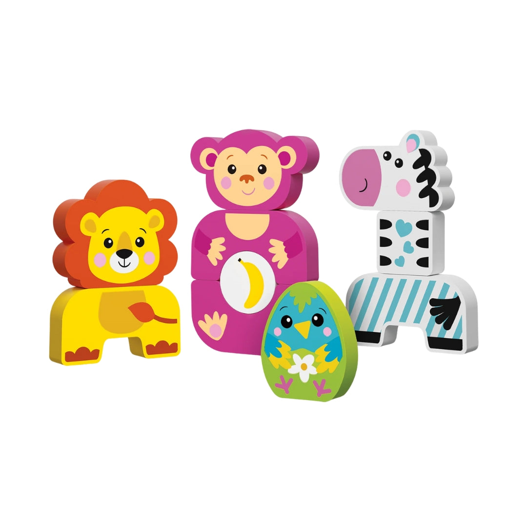 Wooden Blocks Monkey & Friends