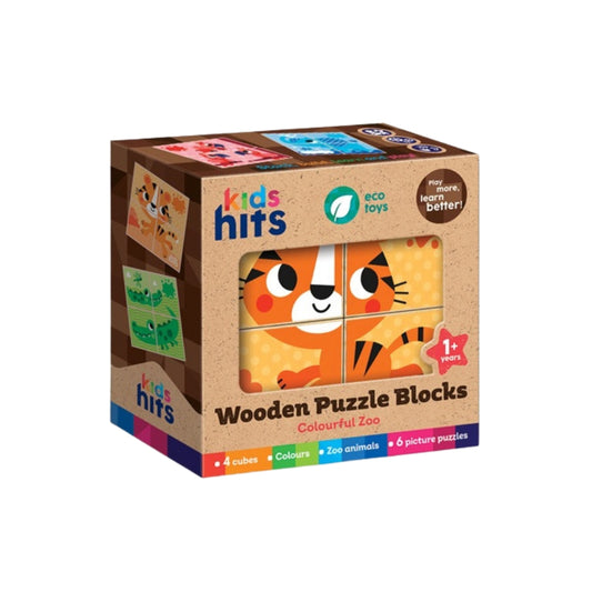 Wooden Zoo Puzzle Blocks
