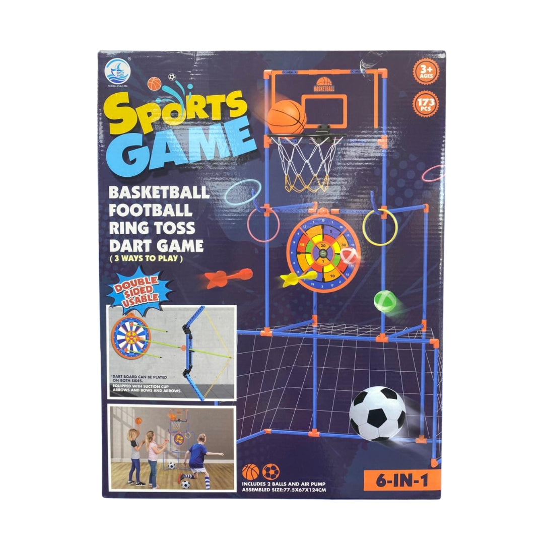6-in-1 Basketball & Football Frame