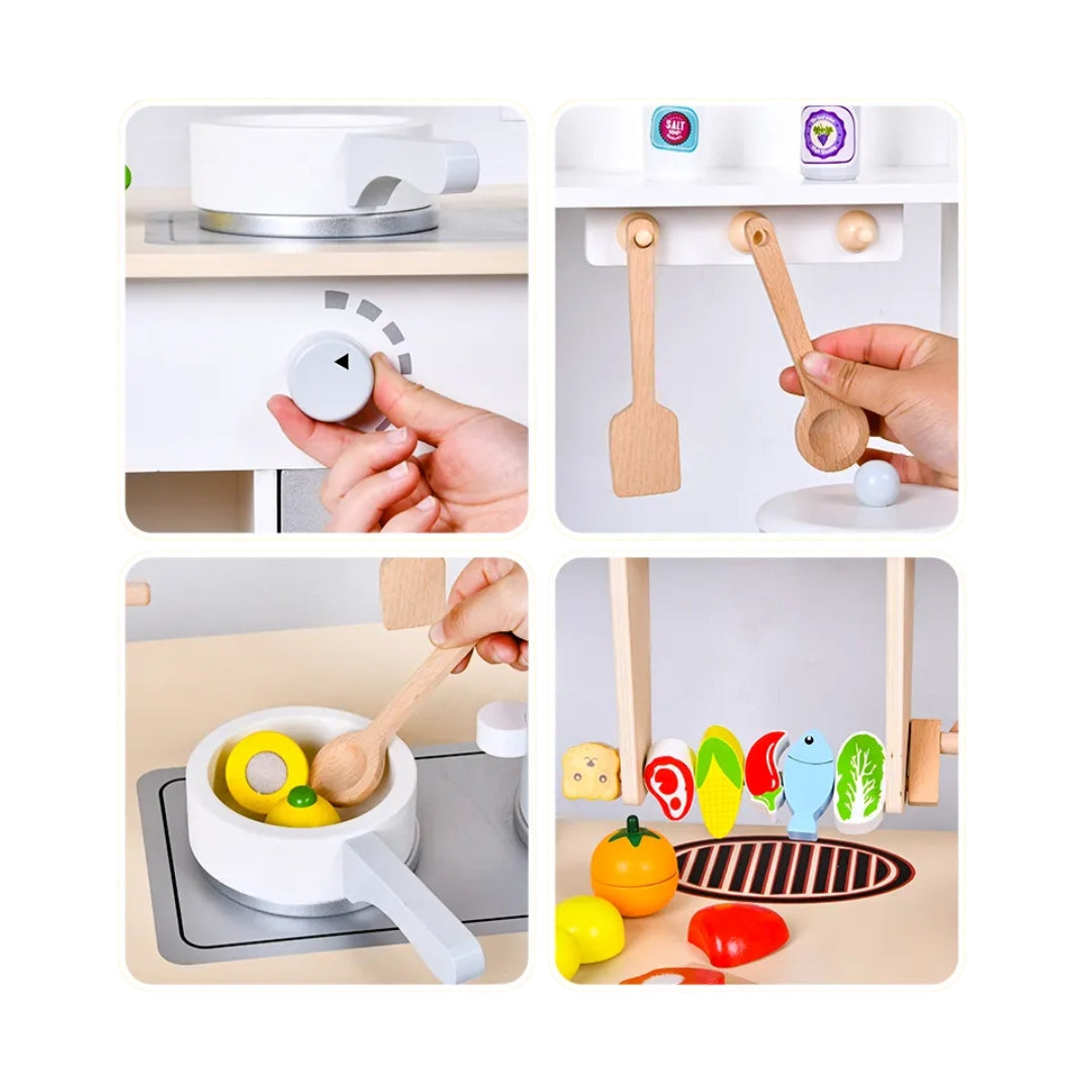 Wooden Kitchen Playset with Accessories