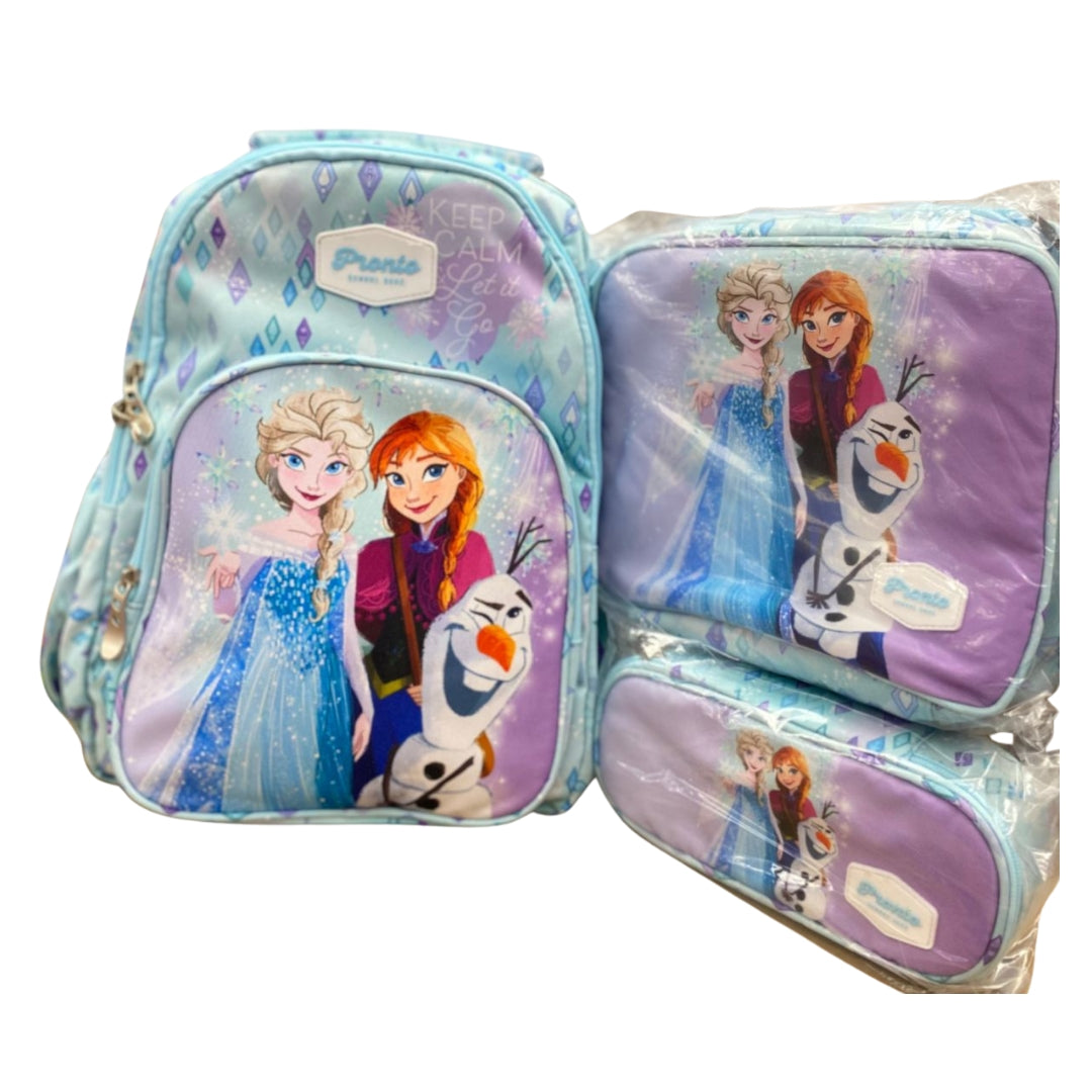 Pronto Frozen 17-Inch School Bag Set 3-Piece