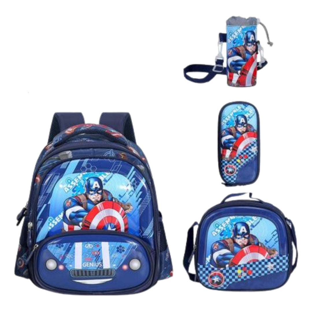 Captain America Backpack Set of 4