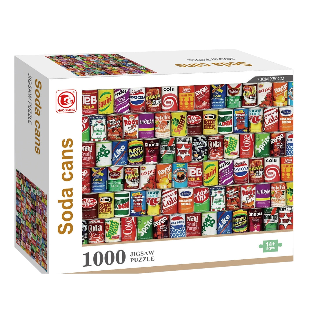 1000-Piece Soda Cans Jigsaw Puzzle