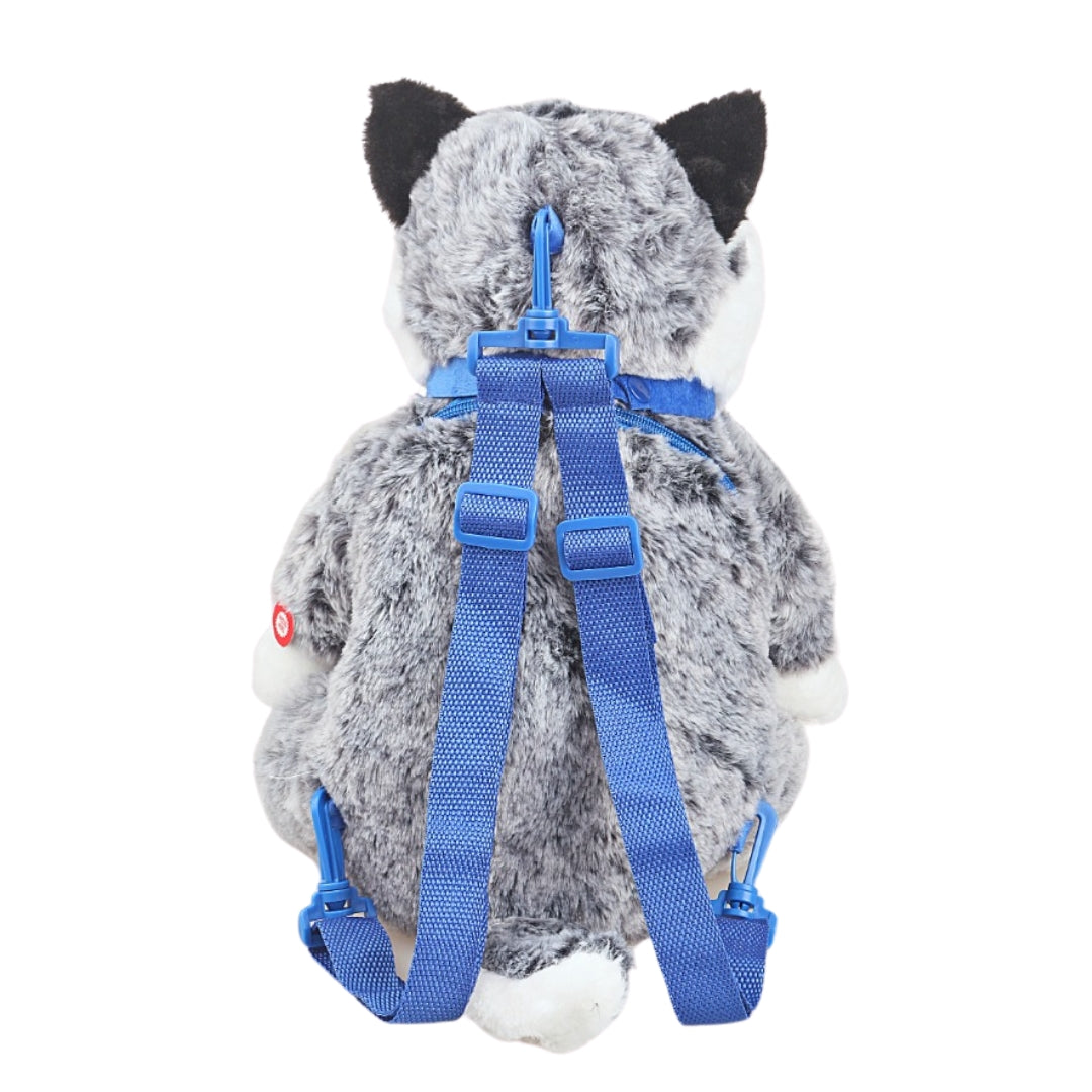 Fluffy Husky Puppy Backpack with Music & Interactive Features