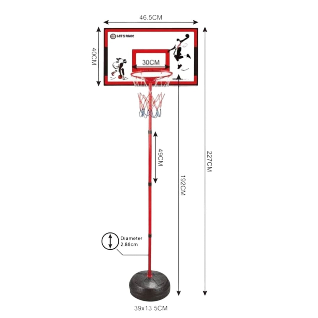 Adjustable Metal Basketball Hoop Set