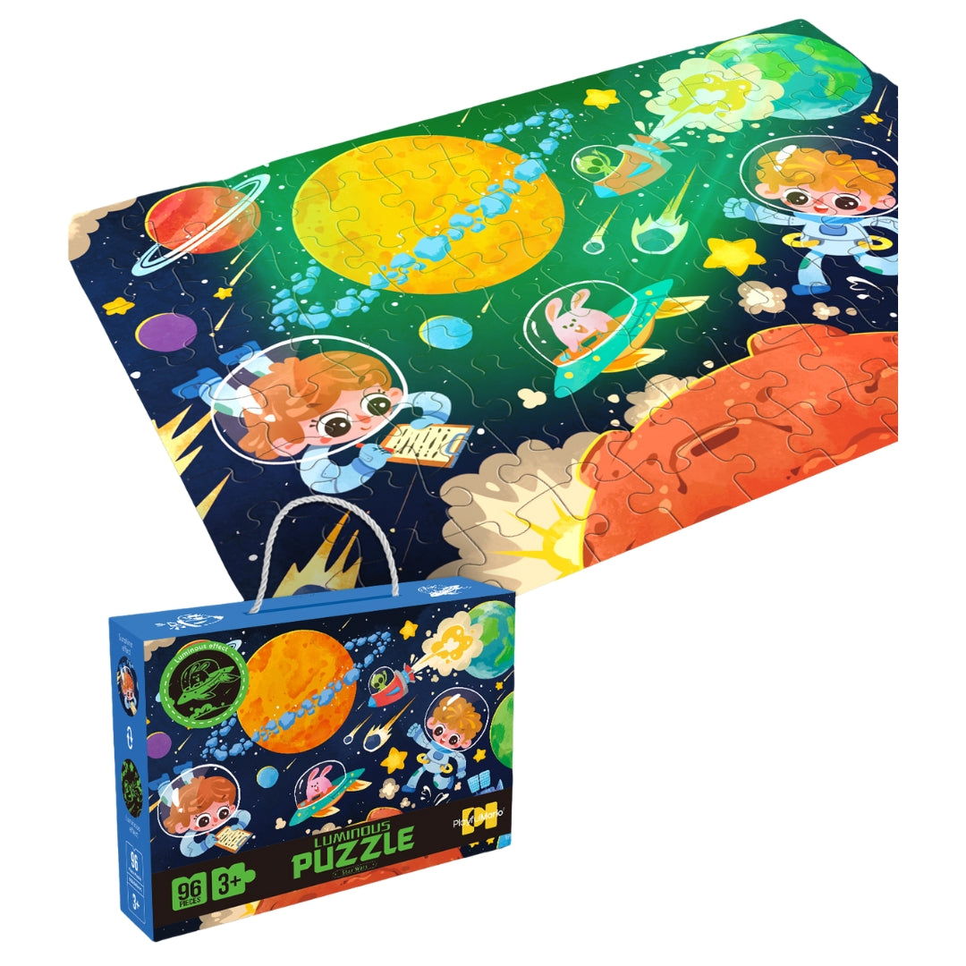 Glow-in-the-Dark Space Puzzle 96 Pieces