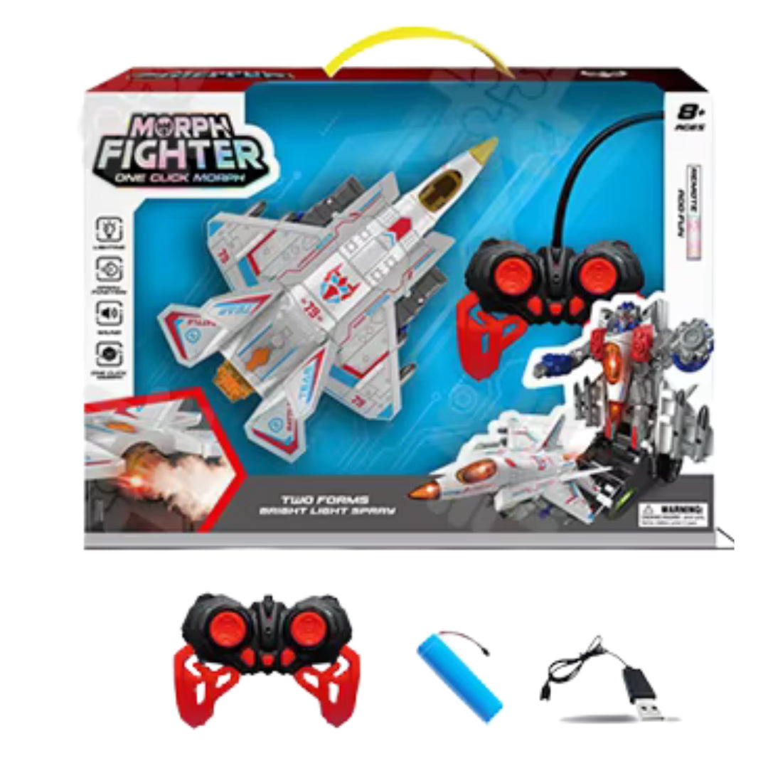 2-in-1 Transforming Aircraft Robot with Remote Control