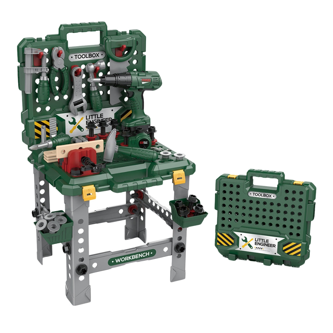 98-Piece Foldable Workbench & Toolbox Set
