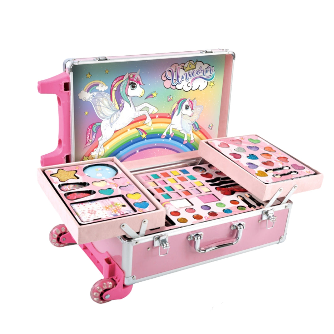 Unicorn Kids Makeup Trolley Set