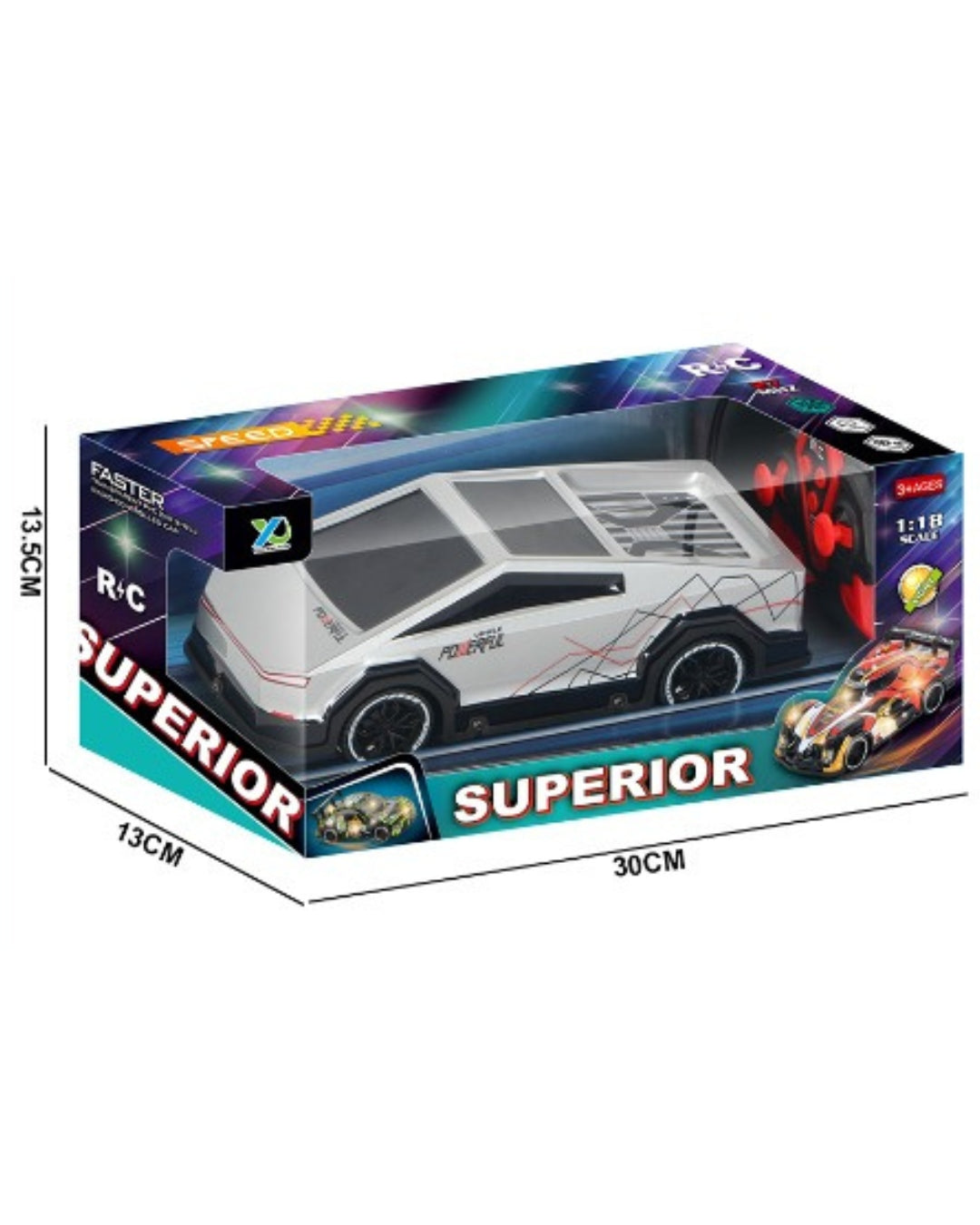 Superior 1:18 Scale Cybertruck Style RC Car – TOYS 4 LESS