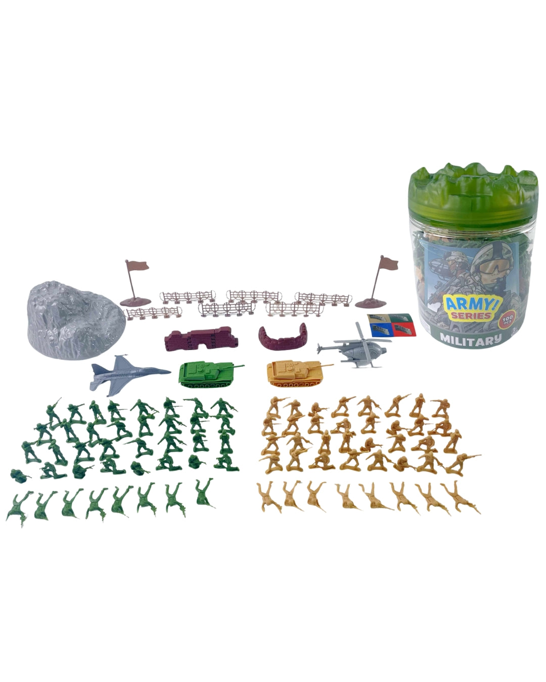 Military Battle Group Bucket Playset