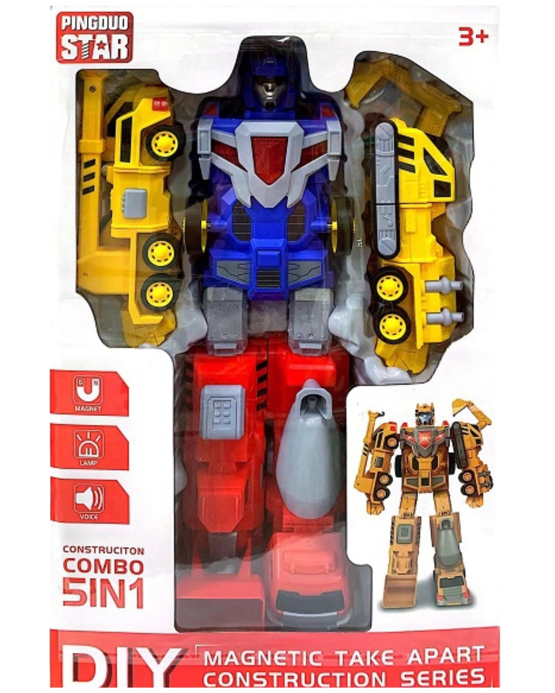 5-in-1 Magnetic Take-Apart Robot Toy