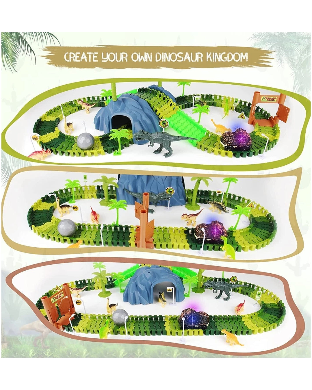 Dinosaur Flexible Race Track Playset