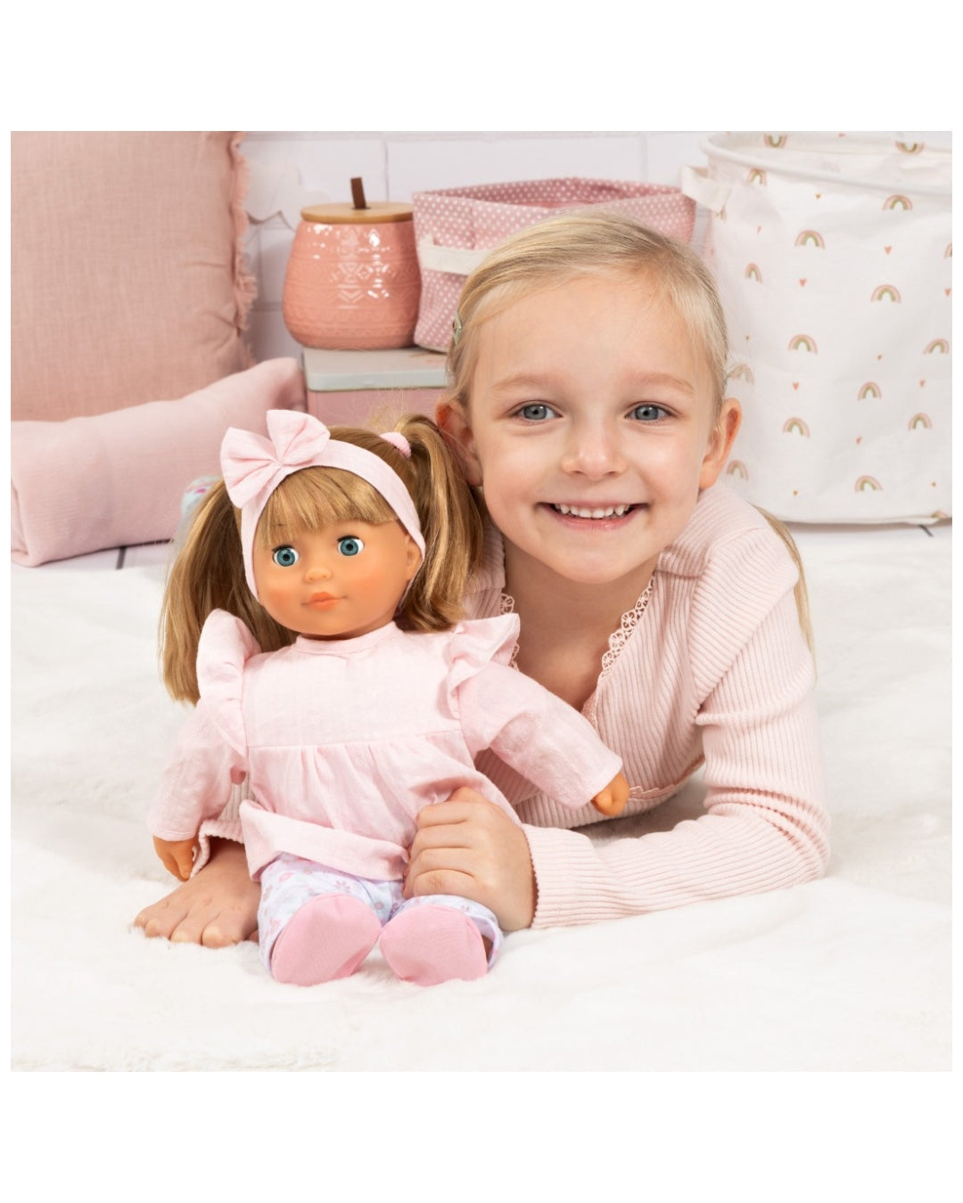 Bayer My Little Sister Baby Doll with Kiss & Laugh Sounds