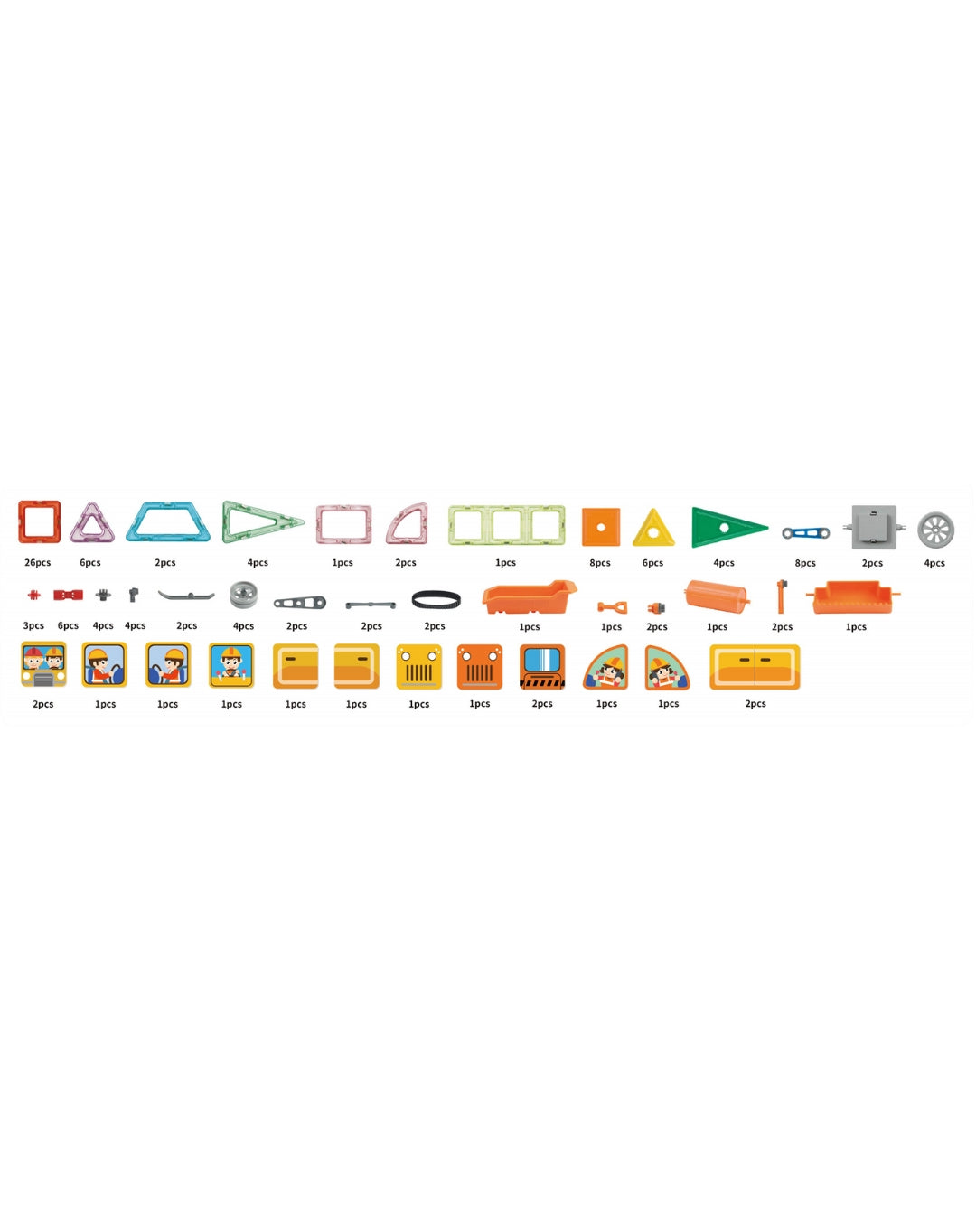 126-Piece Magnetic Building Set