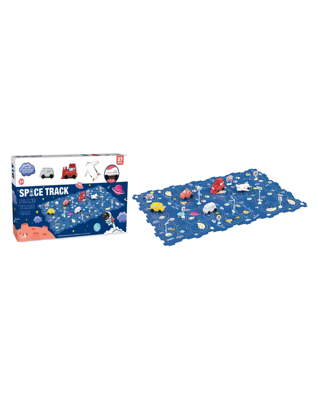 Space Track Puzzle Car Set