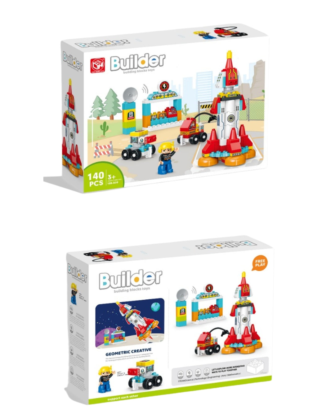 Builder Rocket Building Block Set (Assorted)