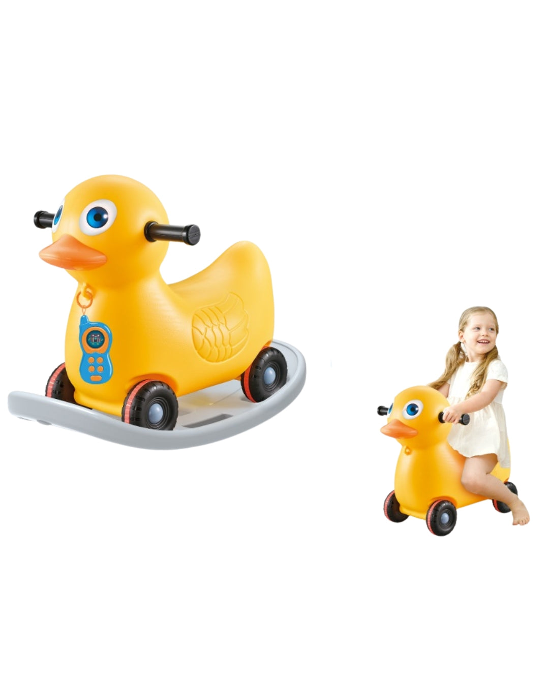 2-in-1 Yellow Duck Rocker