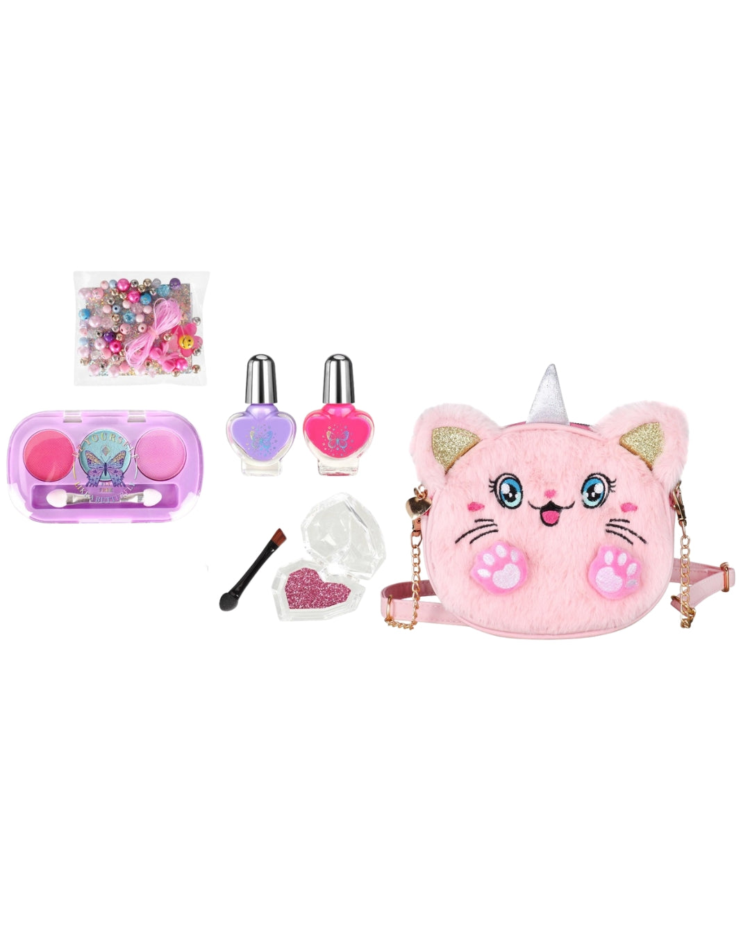 Cat-Themed Makeup & Jewelry Play Set