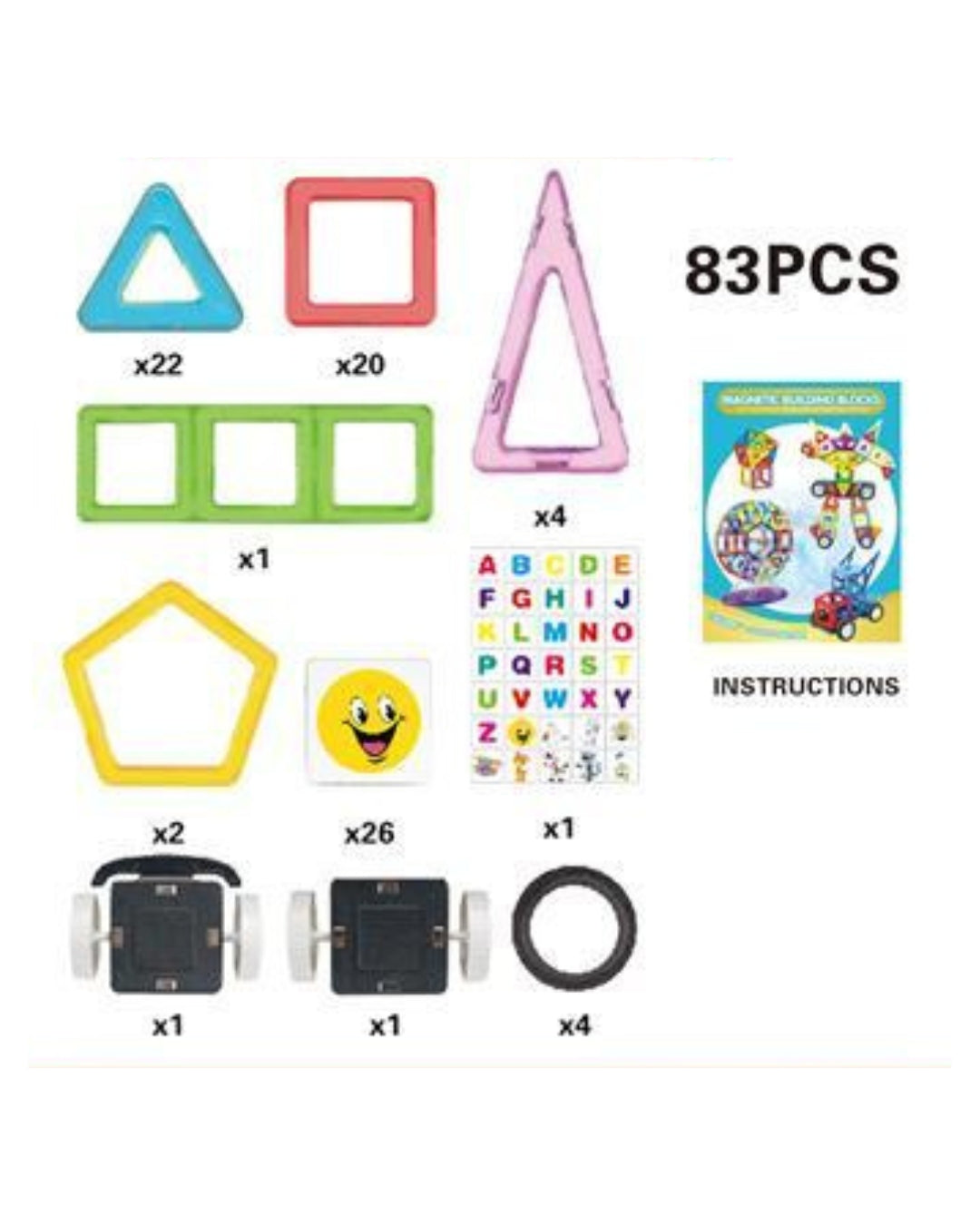 Magnetic Building Blocks & Tiles Set
