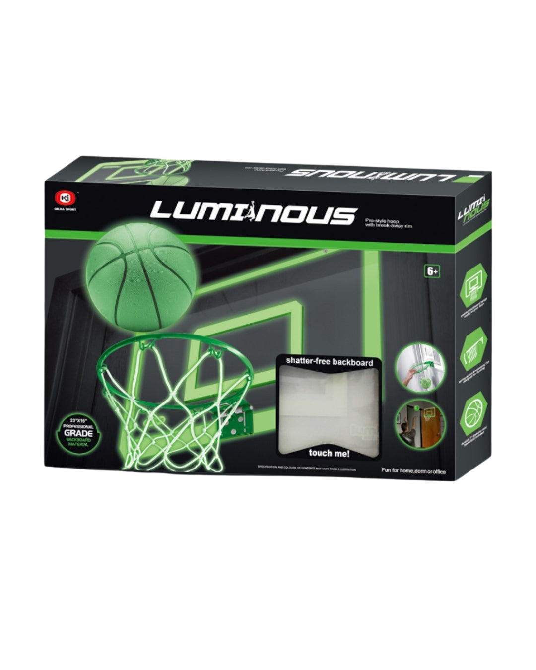Glow-in-the-Dark Mini Basketball Hoop