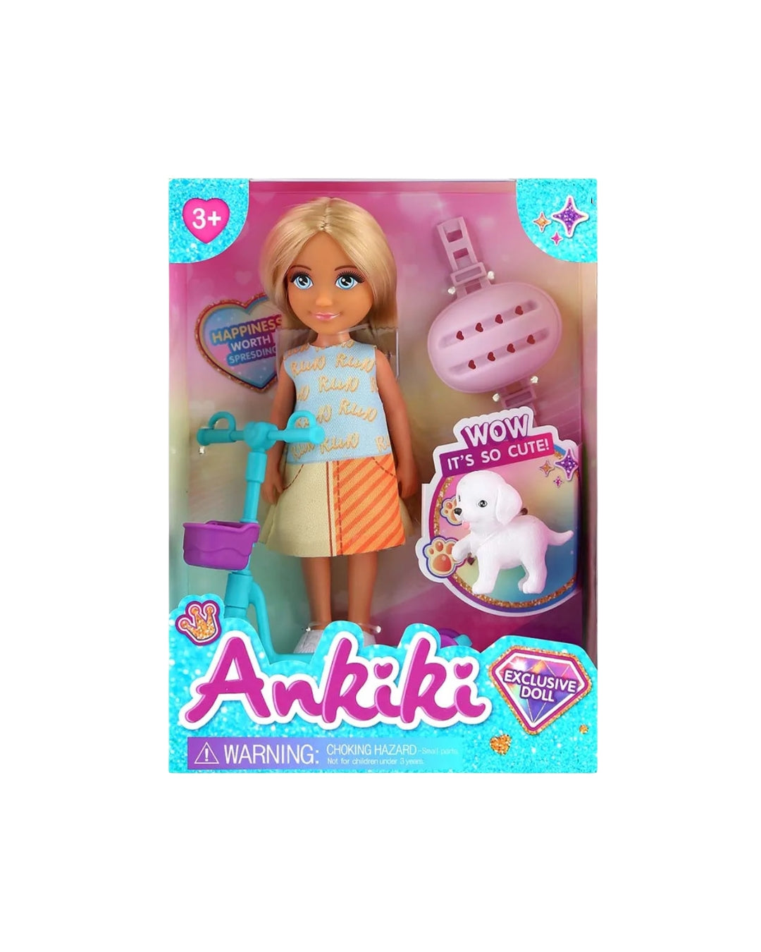 Ankiki Doll Scooter & Puppy Playset