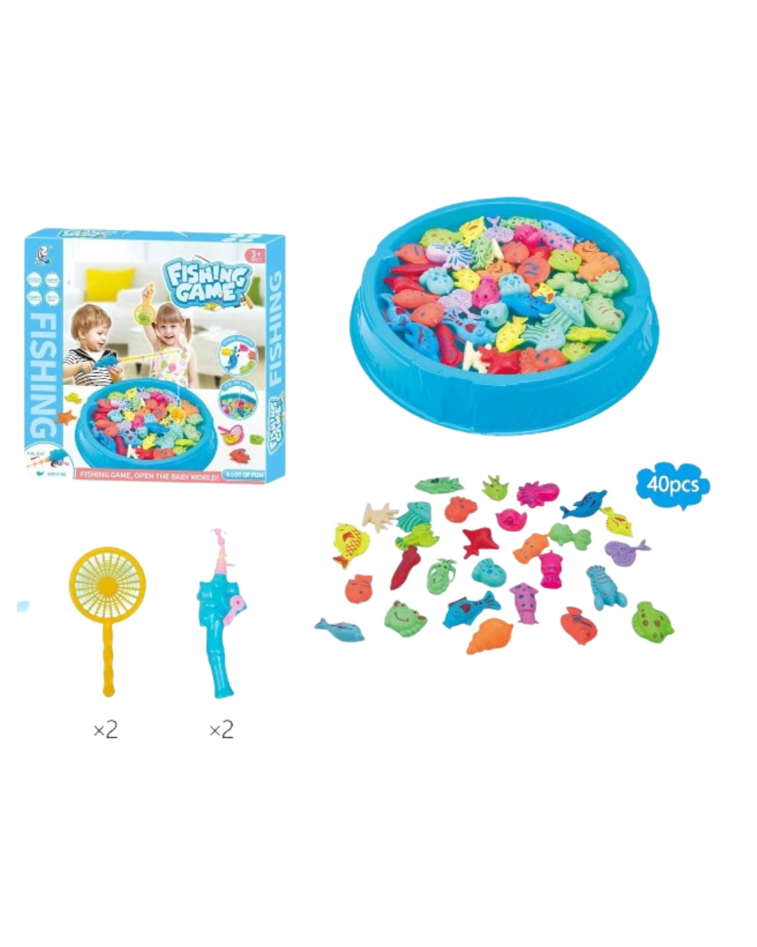 40-Piece Fishing Toy Set