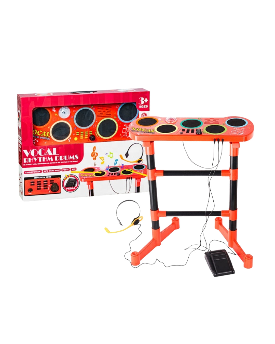 Electronic Drum Set with Mic & Pedal