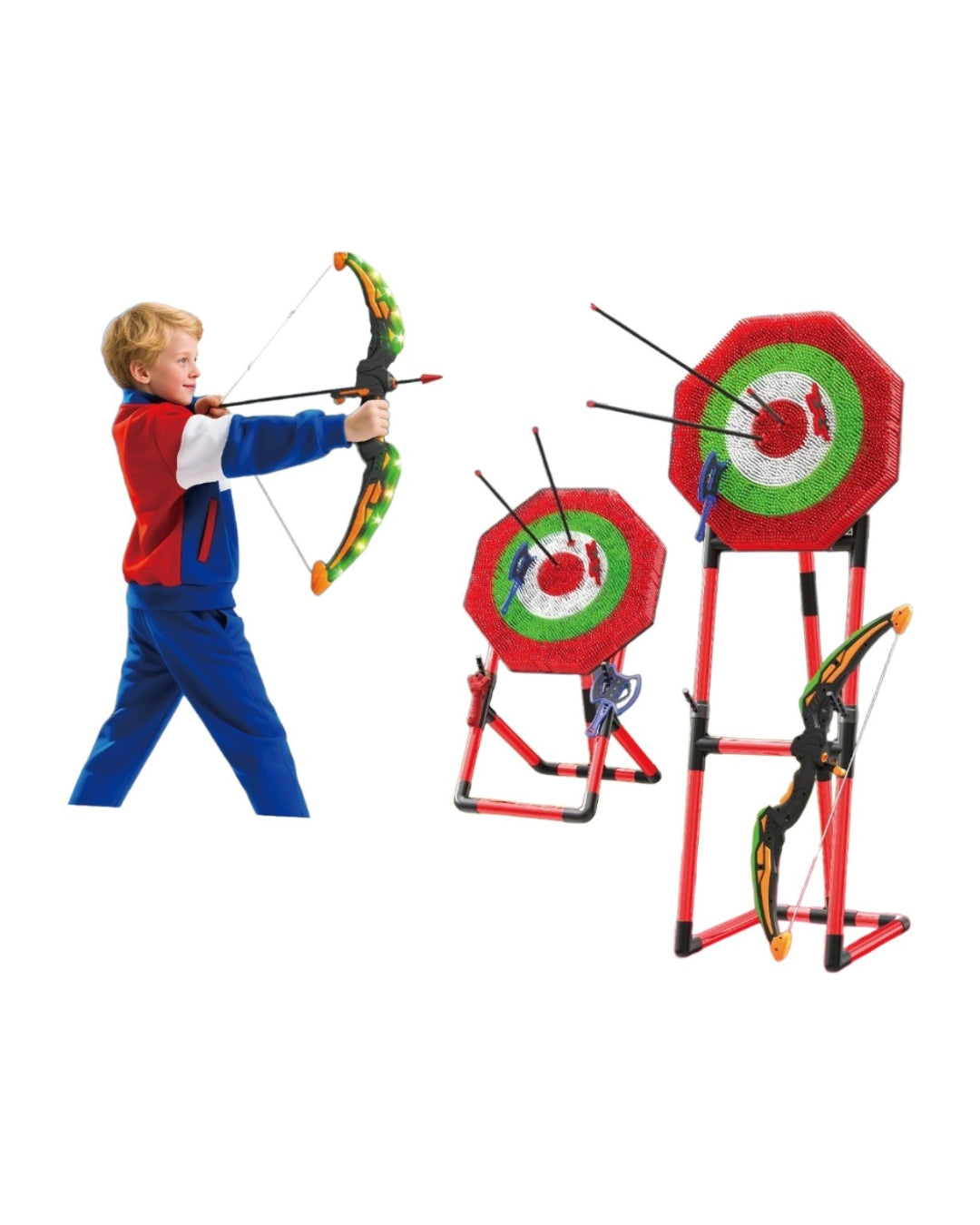 Light-Up Bow & Arrow and Axe Target Game Set