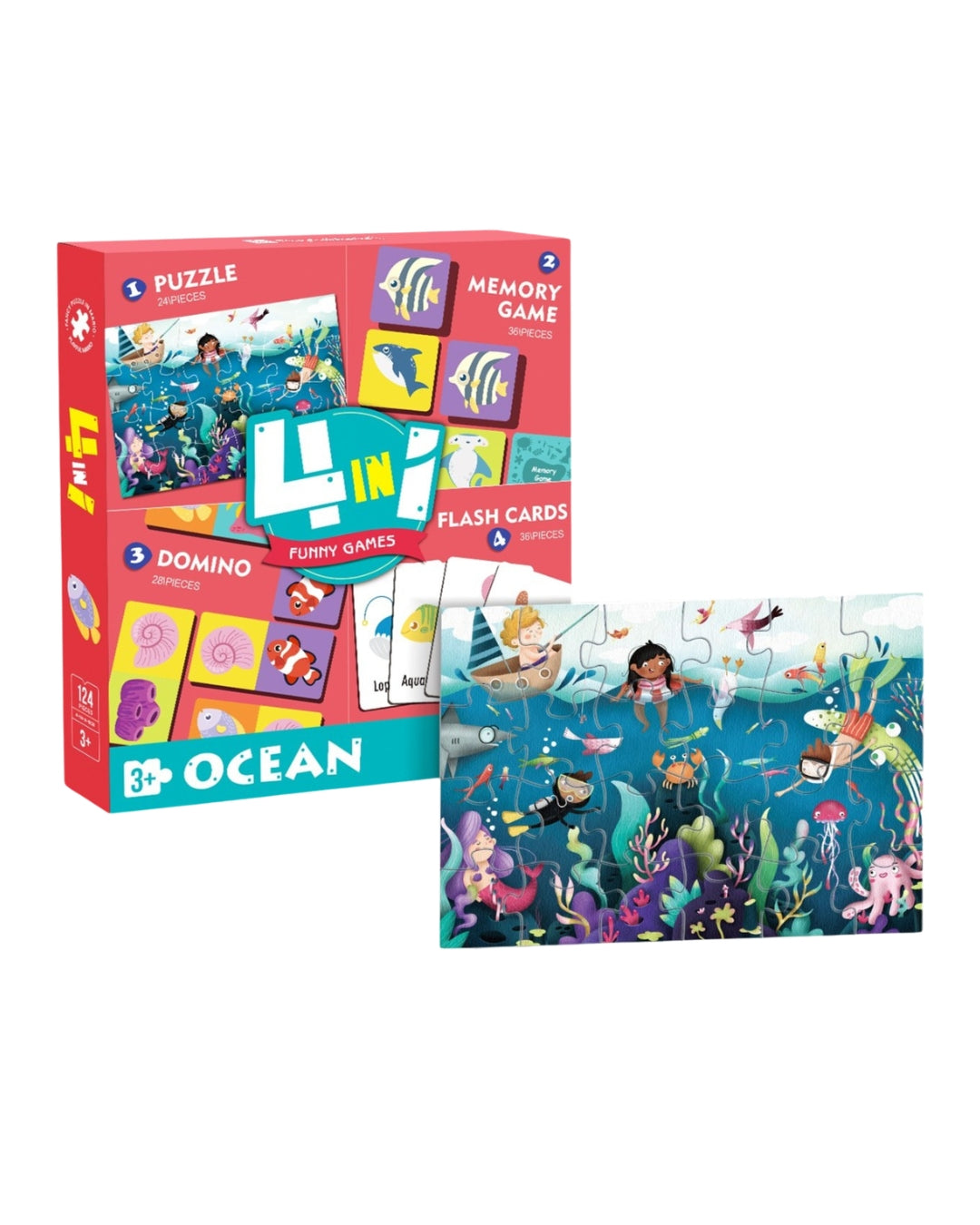 Ocean 4-in-1 Learning Game Set